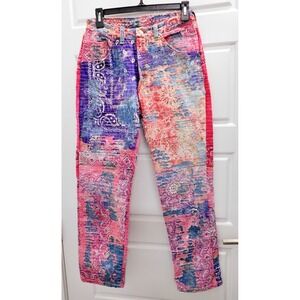 Sober Files Boro Bandana Vintage Rework Custom Repurposed Jeans sz 28 x 30